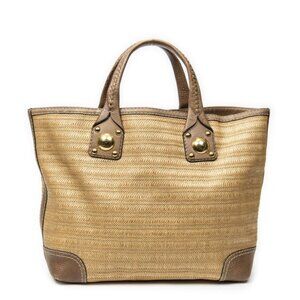 Gucci Medium Sunset Tote Brown Straw Canvas